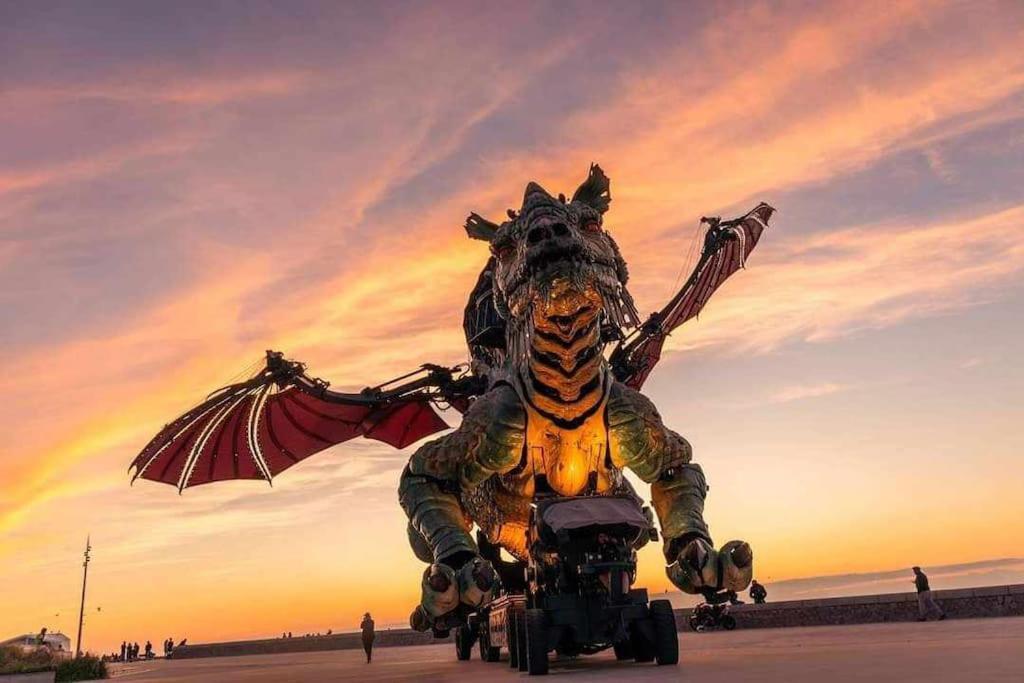 Studio Calais Front De Mer-Le Cocon Du Dragon-Classe 3 Etoiles Exteriér fotografie
